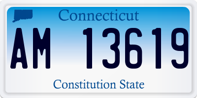 CT license plate AM13619