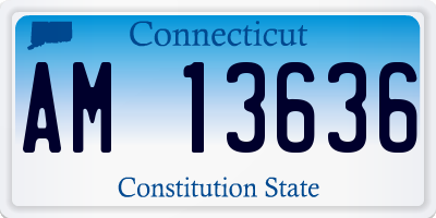 CT license plate AM13636
