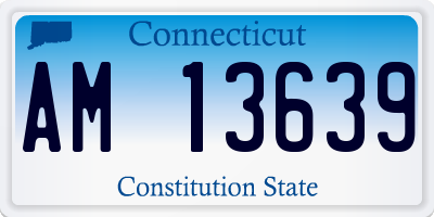 CT license plate AM13639
