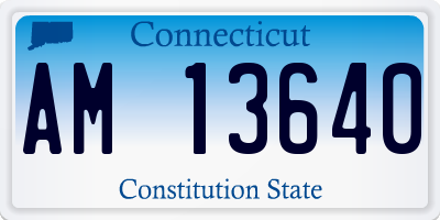 CT license plate AM13640