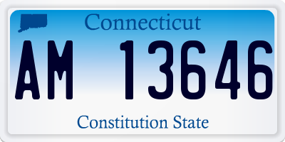 CT license plate AM13646