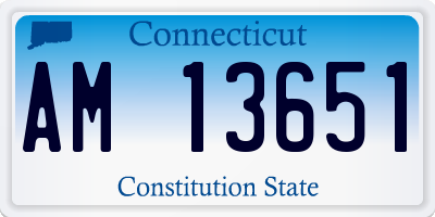 CT license plate AM13651