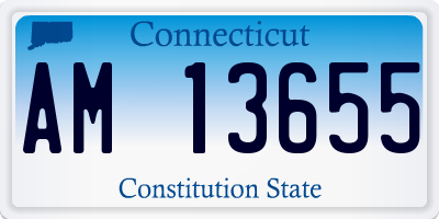 CT license plate AM13655
