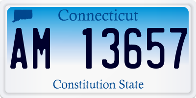CT license plate AM13657