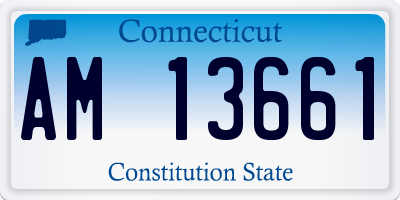 CT license plate AM13661
