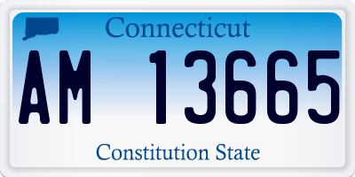 CT license plate AM13665