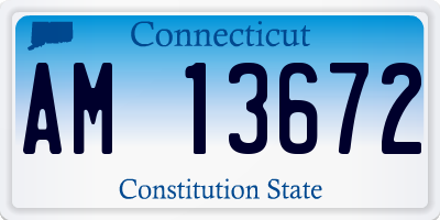 CT license plate AM13672