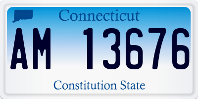 CT license plate AM13676