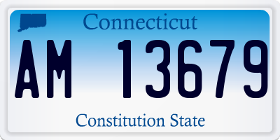 CT license plate AM13679