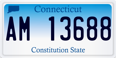 CT license plate AM13688