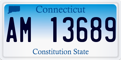 CT license plate AM13689