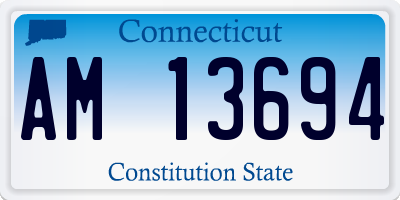 CT license plate AM13694