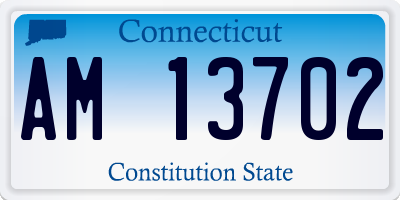 CT license plate AM13702