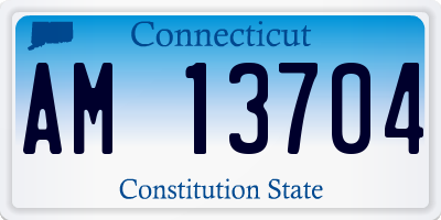 CT license plate AM13704