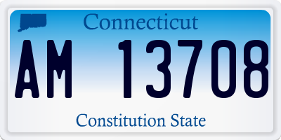 CT license plate AM13708