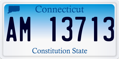 CT license plate AM13713