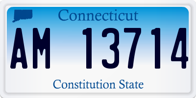 CT license plate AM13714