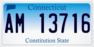 CT license plate AM13716