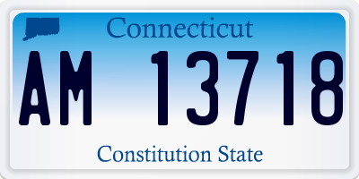CT license plate AM13718