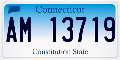 CT license plate AM13719