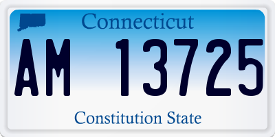 CT license plate AM13725
