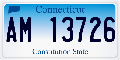 CT license plate AM13726