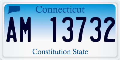 CT license plate AM13732