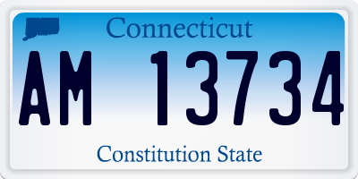 CT license plate AM13734