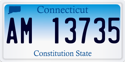 CT license plate AM13735