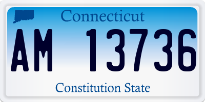 CT license plate AM13736
