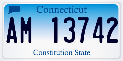 CT license plate AM13742