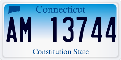 CT license plate AM13744