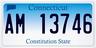 CT license plate AM13746