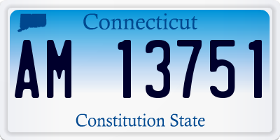 CT license plate AM13751