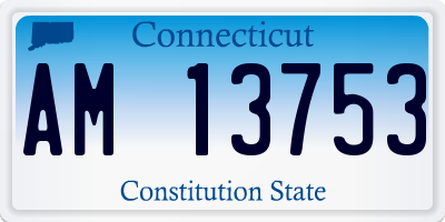 CT license plate AM13753