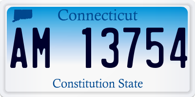 CT license plate AM13754