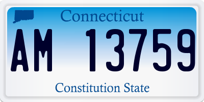 CT license plate AM13759