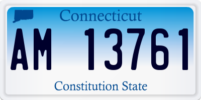 CT license plate AM13761