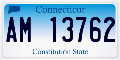 CT license plate AM13762