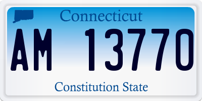 CT license plate AM13770