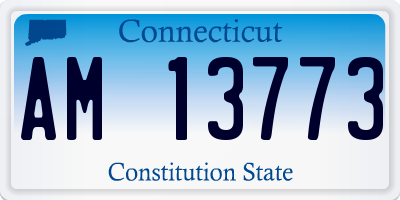 CT license plate AM13773