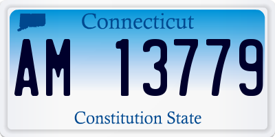 CT license plate AM13779