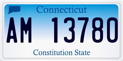 CT license plate AM13780