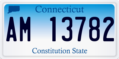 CT license plate AM13782