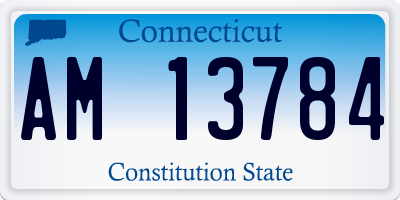CT license plate AM13784