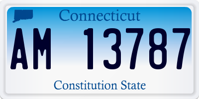 CT license plate AM13787