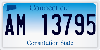 CT license plate AM13795