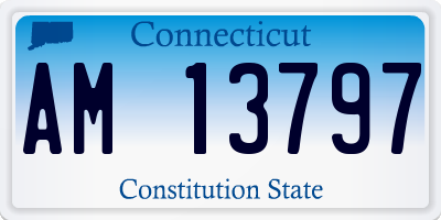 CT license plate AM13797