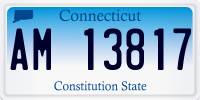 CT license plate AM13817