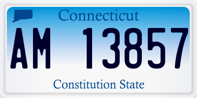 CT license plate AM13857